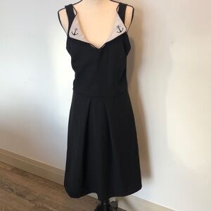 Rock Steady Sailor dress Midi collar